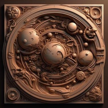 Patterns and decorations Cosmos 1 3d model